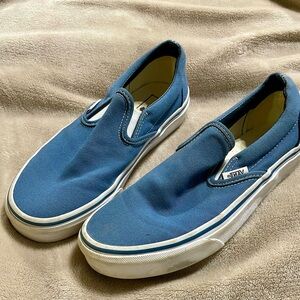 Vans Classic Slip-on Shoes -Blue, Pre-owned Size 4.5M/6W